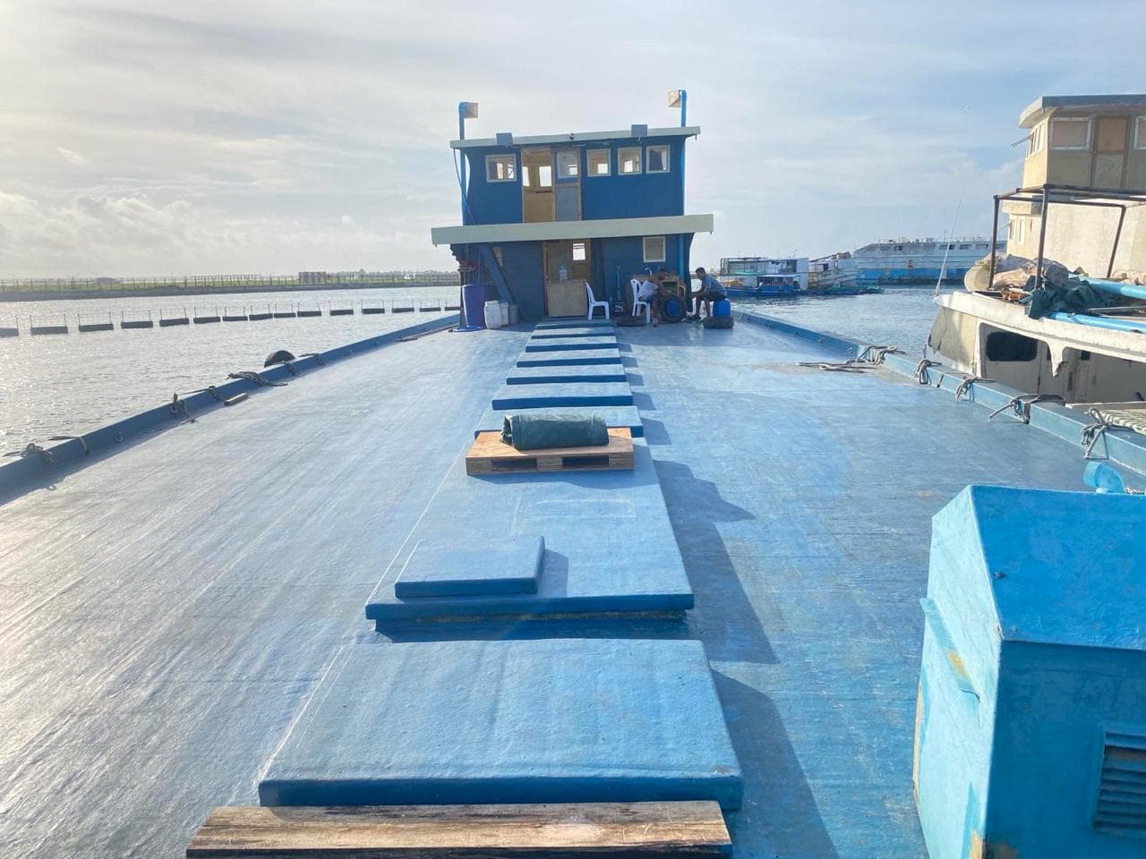 An Infinizy supply boat at sea